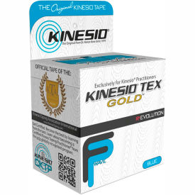 Fabrication Enterprises Inc 24-4871-6 Kinesio® Tex Gold FP Kinesiology Tape, 2" x 5.5 yds, Blue, 6 Rolls image.