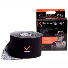 Fabrication Enterprises Inc 25-3416-4 KT® Kinesiology Tape, Uncut, 2" x 16 ft., Black, Set of 4 Rolls image.