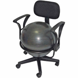 Fabrication Enterprises Inc 30-1791 CanDo® Metal Mobile Ball Chair with Arms, 18" Dia. Ball image.