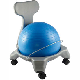 Fabrication Enterprises Inc 30-1795 CanDo® Plastic Mobile Ball Chair with Back, Child Size, 38 cm Ball image.