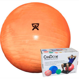Fabrication Enterprises Inc 30-1852 CanDo® Deluxe ABS Inflatable Exercise Ball, Extra Thick, Orange, 55 cm (22") image.