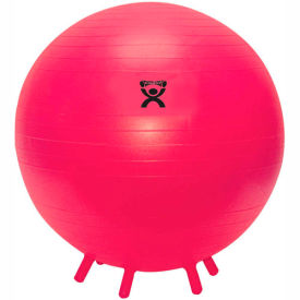 Fabrication Enterprises Inc 30-1894 CanDo® Inflatable Exercise Ball with Feet, Red, 30" (75 cm) image.