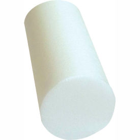 CanDo White PE Foam Roller, Round, 6