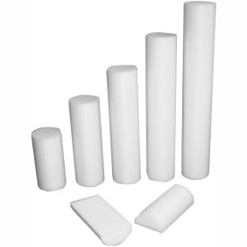 Fabrication Enterprises Inc 30-2116 CanDo® Slim White PE Foam Roller, Half-Round, 3" Dia. x 36"L image.
