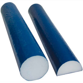 Fabrication Enterprises Inc 30-2235 CanDo® White PE Foam Roller with Blue TufCoat®, Round, 4" Dia. x 36"L image.