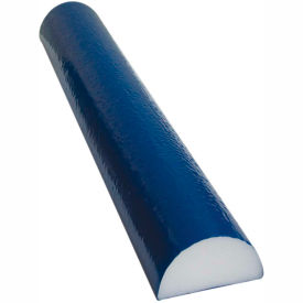 Fabrication Enterprises Inc 30-2245 CanDo® White PE Foam Roller with Blue TufCoat®, Half-Round, 4" Dia. x 36"L image.