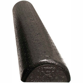 CanDo Black Composite Foam Roller, Half-Round, 6