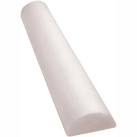 Fabrication Enterprises Inc 30-2340 CanDo® Full-Skin White PE Foam Roller, Half-Round, 6" Dia. x 36"L image.