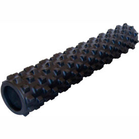 Fabrication Enterprises Inc 30-2370 RumbleRoller® Massage Foam Roller, 6" Dia. x 31"L, X-Firm, Black image.