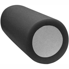 Fabrication Enterprises Inc 30-2394 CanDo® 2-Layer Round Foam Roller, 6" Dia. x 30"L, Black, X-Firm image.