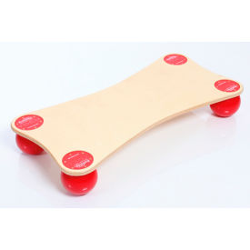 Fabrication Enterprises Inc 30-4560 TOGU® Balanza® Ballstep® Balance Board, Birch Wood with Red Balls image.