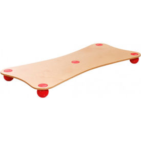 Fabrication Enterprises Inc 30-4561 TOGU® Balanza® Ballstep® XXL Balance Board, Birch Wood with Red Balls image.