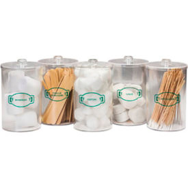 CLINTON INDUSTRIES, INC T-70 Clinton™ T-70 Labeled Clear Plastic Sundry Jars, Set of 5 image.