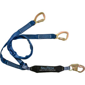Alexander Andrew Inc. 8241Y FallTech® 8241Y WrapTech 6 Shock Absorbing Lanyard, with 1 Snap Hook and 2 Carabiners image.