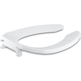 Kohler® Lustra™ Elongated toilet seat Open Front self-sustaining check hinge White