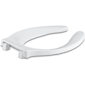 Kohler® Stronghold® Elongated toilet seat with self-sustaining check hinge White