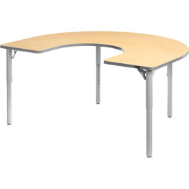MityBilt Aktivity C-Shape Table 60"L x 36"W x 22" - 30"H Maple Top & Edge Band 