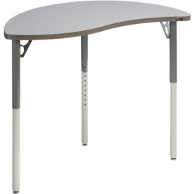 MityBilt Conekt Linx EKO Table 48"L x 24"W x 22" - 30"H Maple Fusion Top Silver Frame 