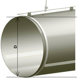 Fabricair Inc. 450116410000 Zip-A-Duct™ 16" Gray Straight Section Without Vents - 5 Long image.