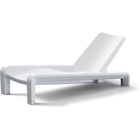 Outdoor Deck Chaise Lounge Chair, Highcloud White view 2
