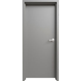 Fortis Doors Prehung Welded Frame Commercial Door Kit Cylindrical Lock Left Hand 36"W x 80"H 