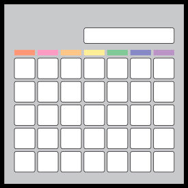 Visual Workplace Acrylic Dry Erase Board Calendar 1/8" Thick 24"W x 24"H 