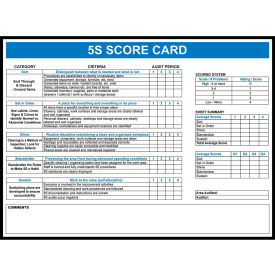 Visual Workplace Acrylic Dry Erase Board 5S Score Card 1/8" Thick 48"W x 36"H 