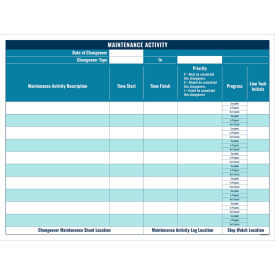 Visual Workplace Non-Magnetic Dry Erase Overlay Maintenance Activity 48"W x 36"H 