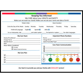 Visual Workplace Non-Magnetic Dry Erase Overlay Keeping You Informed 48"W x 36"H 