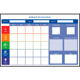 Visual Workplace Non-Magnetic Dry Erase Overlay Future Board 72"W x 48"H 