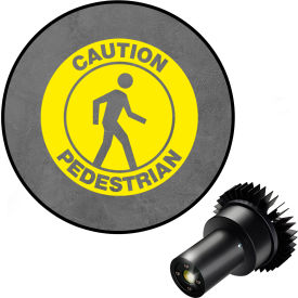 Visual Workplace® Virtual LED Projector Safety Sign EX Caution Pedestrian 25W Yellow 