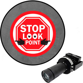 Visual Workplace® Virtual LED Projector Safety Sign Max (W) Stop Look Point 100W 