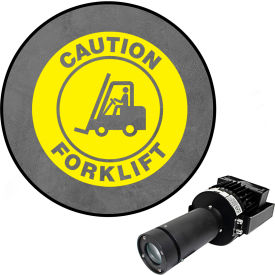 Visual Workplace® Virtual LED Projector Safety Sign Max (W) Forklift w/ Symbol 100W Yellow 