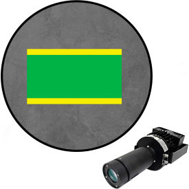 Visual Workplace® Virtual LED Projector Safety Walkway Max (SW) Green Solid w/ Ylw Lines100W 