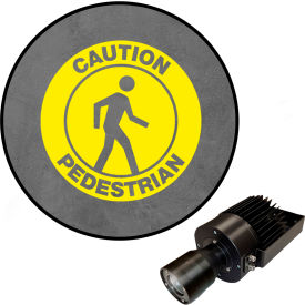 Visual Workplace® Virtual LED Projector Safety Sign (S) Caution Pedestrian 50W Yellow 