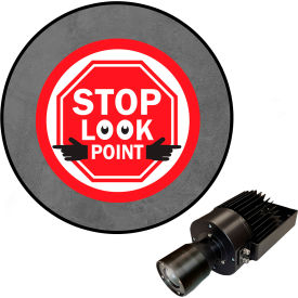 Visual Workplace® Virtual LED Projector Safety Sign (W) EX Stop Look Point 50W 