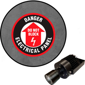 Visual Workplace® Virtual LED Projector Safety Sign (W) EXT Danger Electrical Panel 50W 