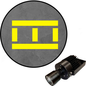 Visual Workplace® Virtual LED Projector Safety Walkway (W) EX Stripes with Lines 50W Yellow 