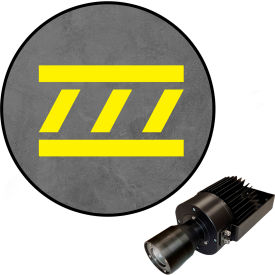 Visual Workplace® Virtual LED Projector Safety Walkway (W) EXT Diagonal w/ Lines 50W Yellow 