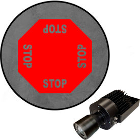 Visual Workplace® Virtual LED Projector Safety Sign (W) EXT 4-Way Stop 50W Red 