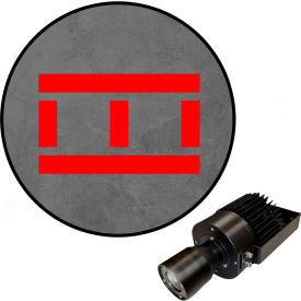 Visual Workplace® Virtual LED Projector Safety Walkway (W) EXT Stripes with Lines 50W Red 