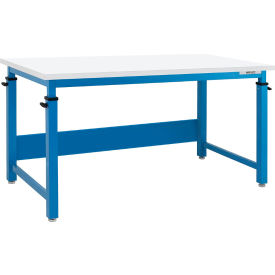 BenchPro Cleveland Workbench 24 x 24" Adj. Height Formica Laminate Top Light Blue 