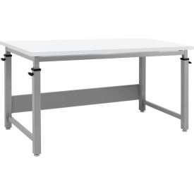 BenchPro Cleveland Workbench 36 x 36" Adjustable Height Formica Laminate Top Gray 