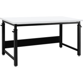 BenchPro Cleveland Workbench 72 x 48" Adjustable Height Formica Laminate Top Black 