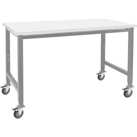 BenchPro Kennedy Mobile Workbench 36 x 24" Formica Laminate Square Edge Top Gray 