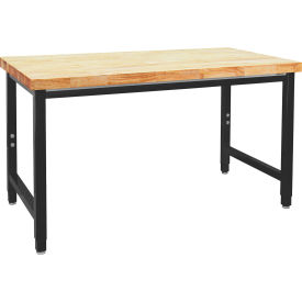 BenchPro Kennedy Workbench with Maple Butcher Block Top 48"W x 36"D Black 