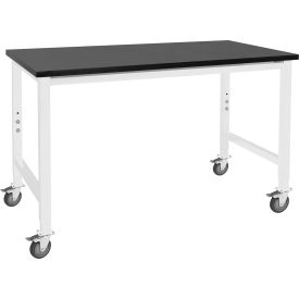 Kennedy Mobile Lab Table, 120 x 30", 1" Thick Top, Phenolic Square Edge, Black view 2