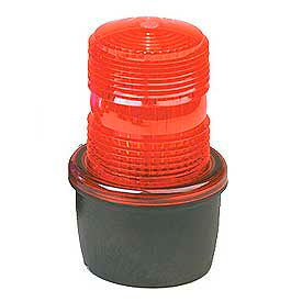 Federal Signal LP3M-012-048R Federal Signal LP3M-012-048R Strobe light, male pipe mount, 12-48VDC, Red image.