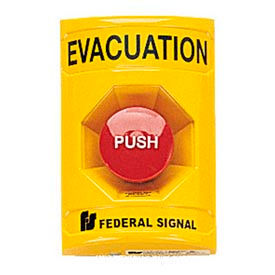 Federal Signal PSEV-Y Push Station, Evacuation, Yellow image.