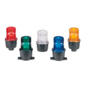 Federal Signal LP3ML-120R Federal Signal LP3ML-120R Low Profile Steady Burning LED - 120VAC 1/2" Male Pipe Red image.